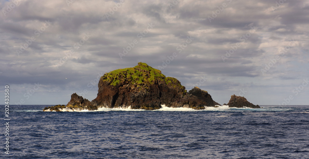 The rock in the surf, New Zealand