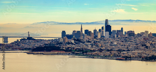 Panorama San Francisco skyline with the Bay Bridge in the background © SvetlanaSF