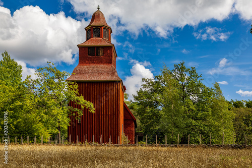 18th century wooden Seglora church on Djurgarden island in Stockholm Sweeden photo