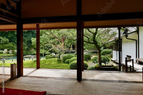 View over peaceful japanese garden in Kyoto © Mike
