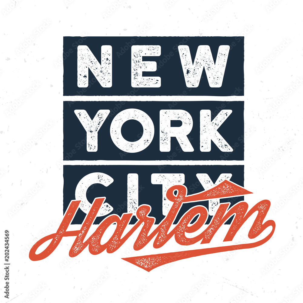 Ταπετσαρία New York City Harlem- Tee Design For Print