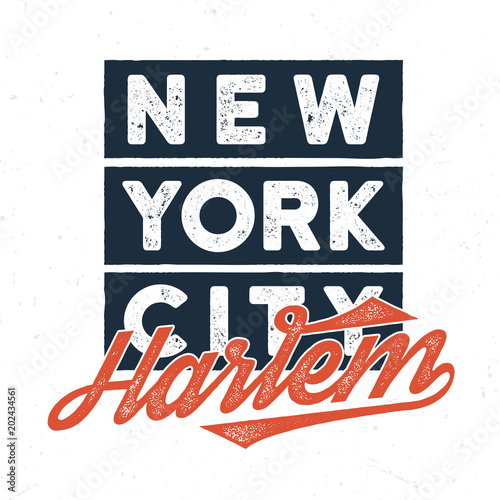 New York City Harlem- Tee Design For Print 