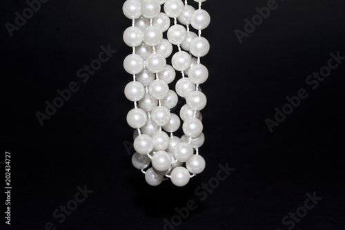 pearls isolated on a black background