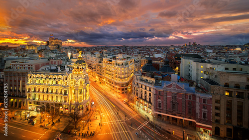 main shopping street in Madrid photo