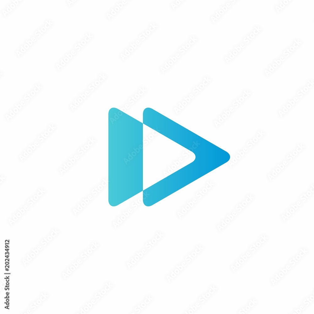 media play logo design for multimedia and music