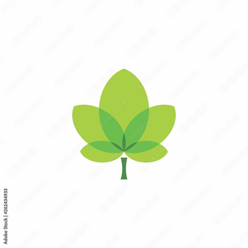 geometric leaf logo for enviroment