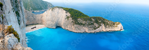 Fototapeta Shipwreck panorama cliff in Zakynthos Greece