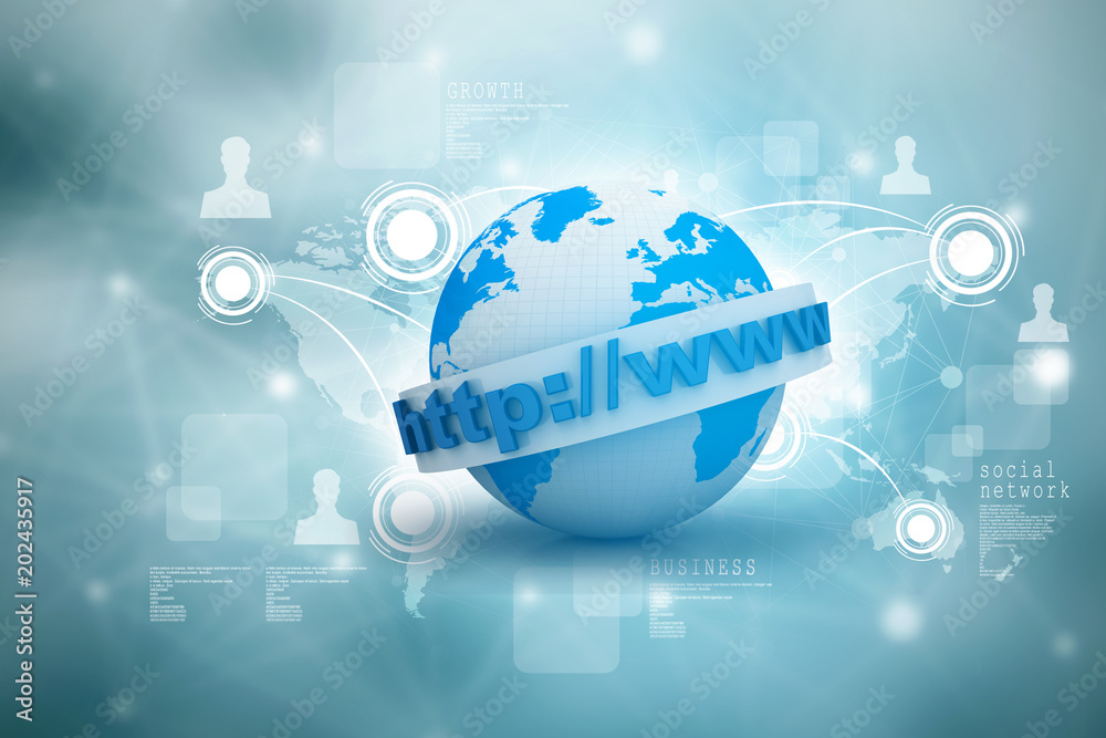 3d rendering https WWW sign on globe
3d rendering https WWW sign on globe