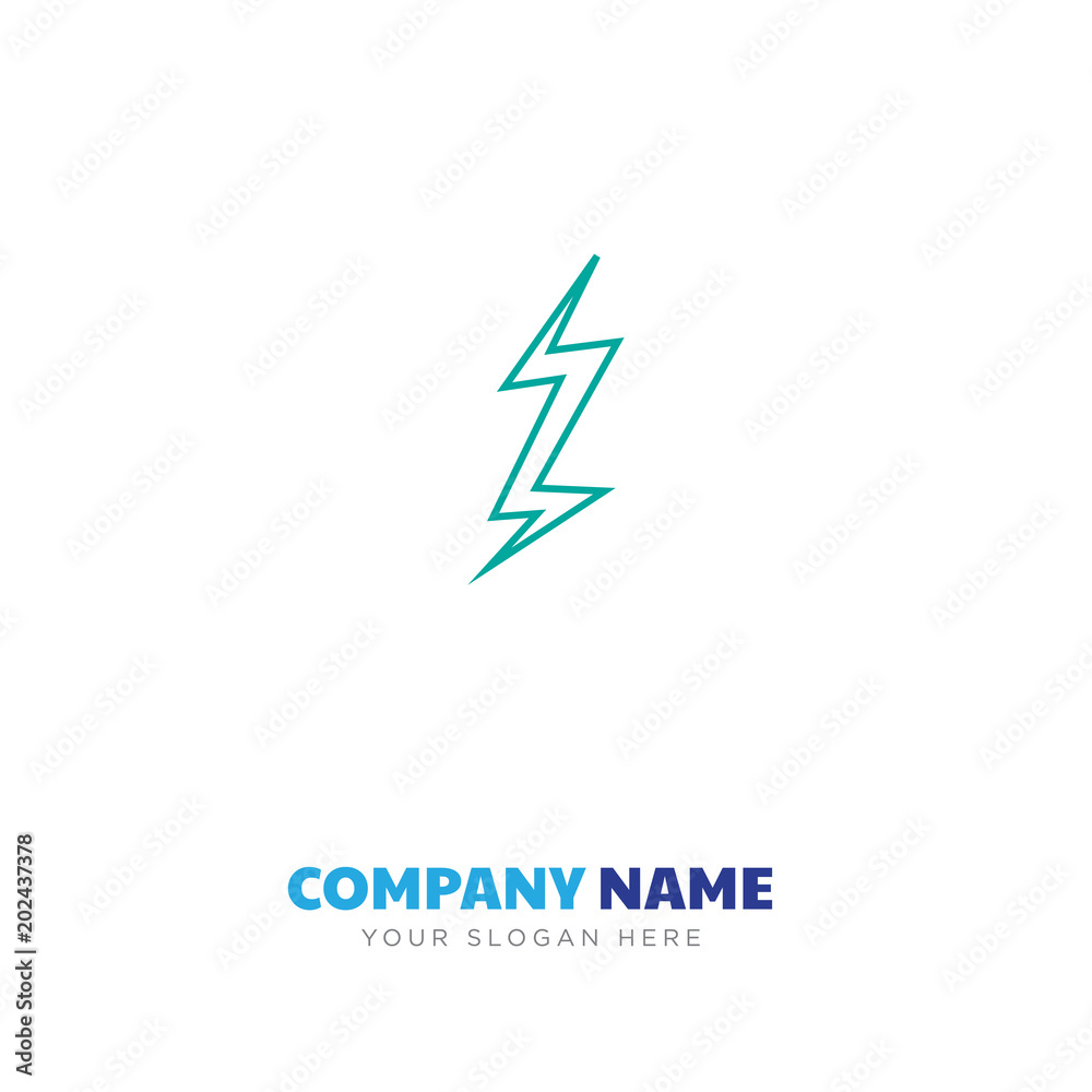 thunder company logo design thunder company logo design