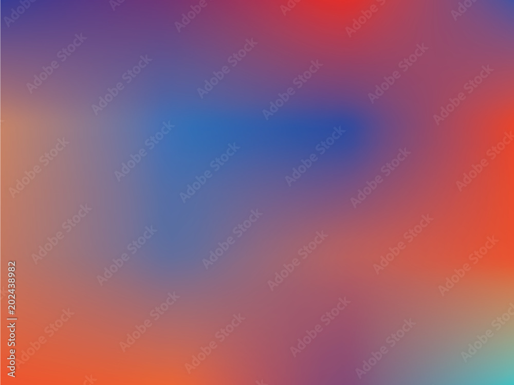 Gradient mesh abstract background. Blurred bright colors, colorful rainbow pattern. Multicolored fluid shapes