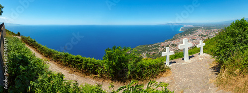 Three crosses on Saint Elia mount top.