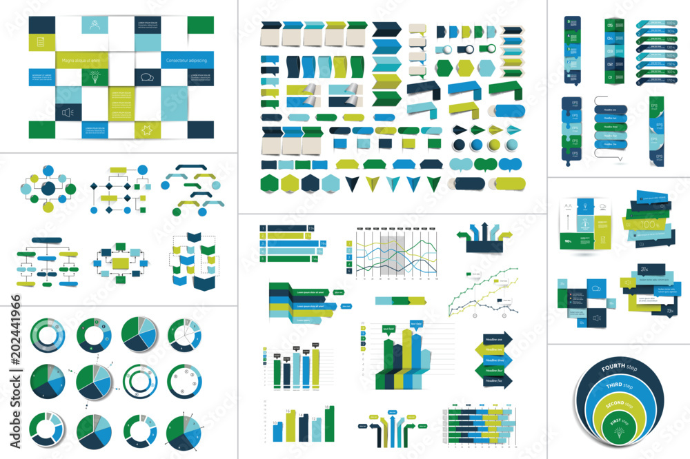 Mega set of Infographic element.  Vector.