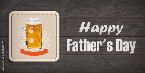 Dark Wooden Background Beer Fathers Day