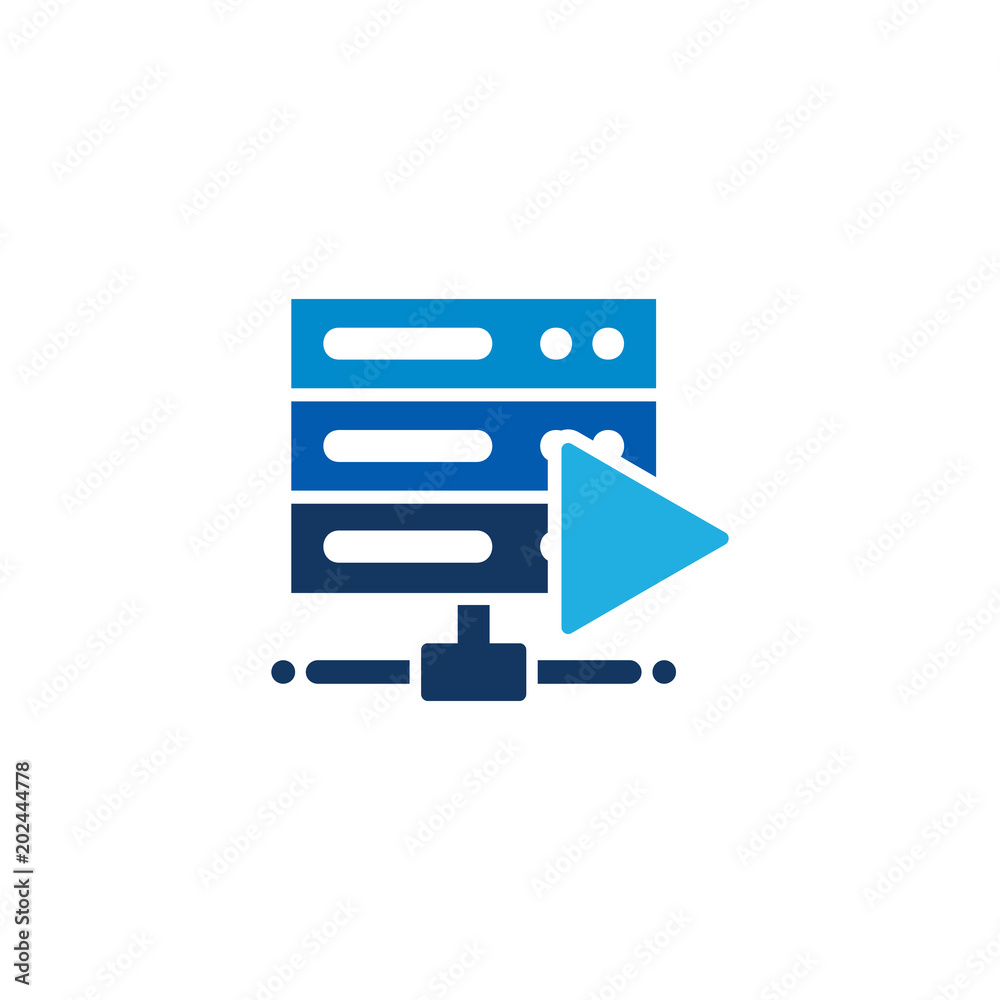 Video Server Logo Icon Design Video Server Logo Icon Design