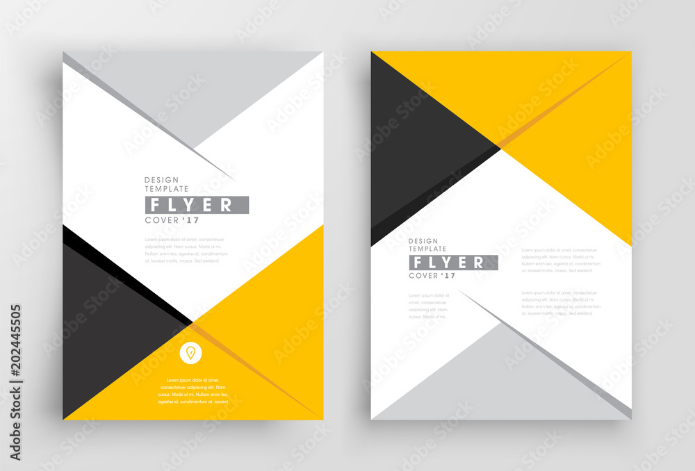 Flyer cover design, business brochure size A4 template, creative leaflet, trend cover geometric