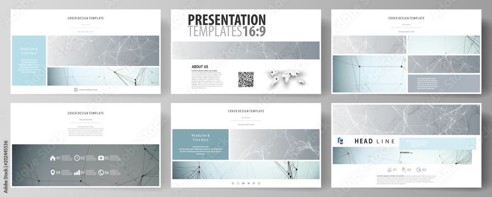 © Raevsky Lab - Business templates in HD format for presentation slides. Abstract vector layouts in flat design. Chemistry pattern, connecting lines and dots, molecule structure, scientific medical DNA research. © Raevsky Lab - Business templates in HD format for presentation slides. Abstract vector layouts in flat design. Chemistry pattern, connecting lines and dots, molecule structure, scientific medical DNA research.
