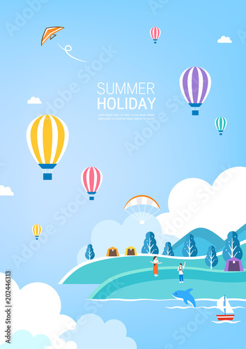 Summer travel illustration