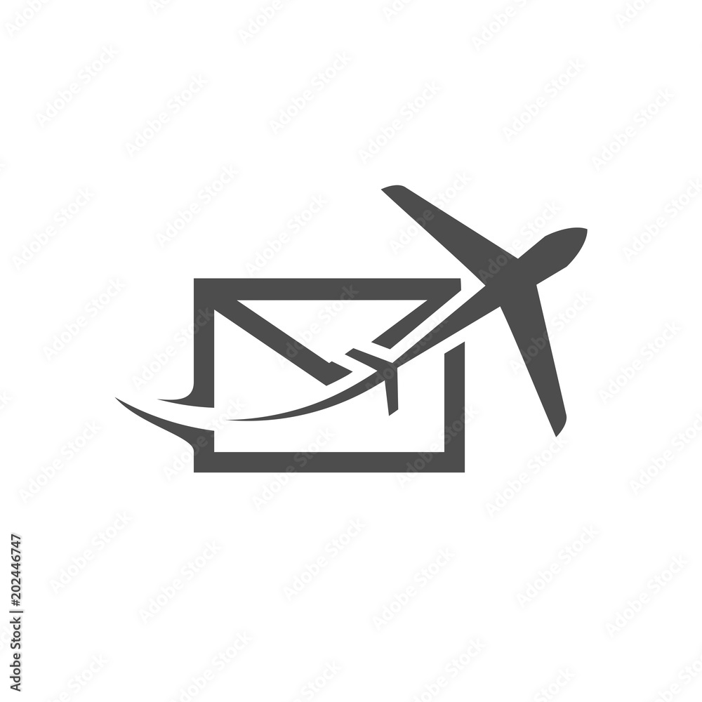 Airplane symbol. Plane icon. Travel logo. vector eps 08.