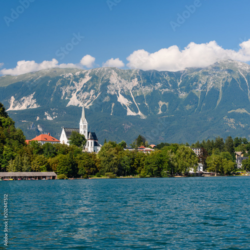 Magic and colors of Lake Bled. Slovenia