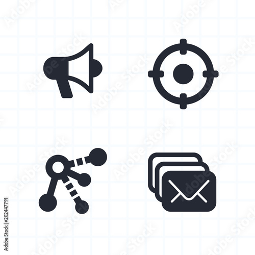 Marketing Techniques - Cutout Icons. A set of 4 professional, pixel-perfect icons.