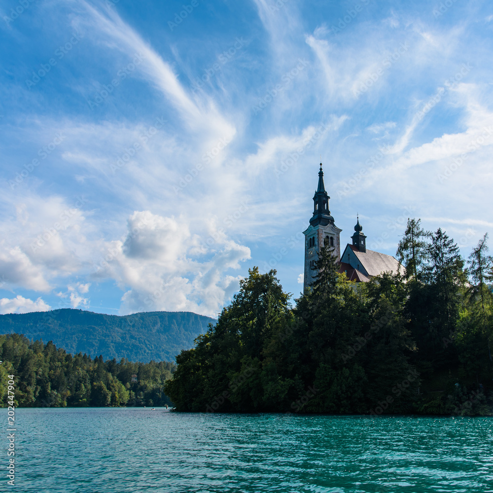 Magic and colors of Lake Bled. Slovenia