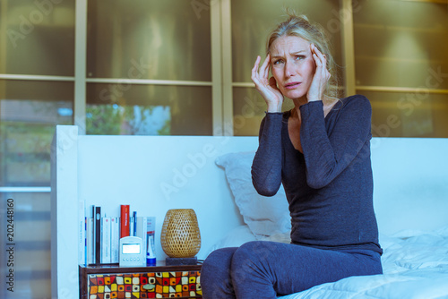 Mature woman experiencing headache