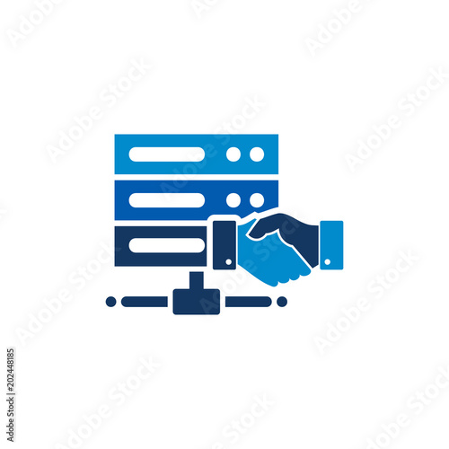 Handshake Server Logo Icon Design