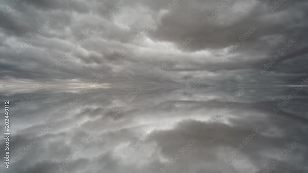Stormy clouds reflection time lapse Stormy clouds reflection time lapse