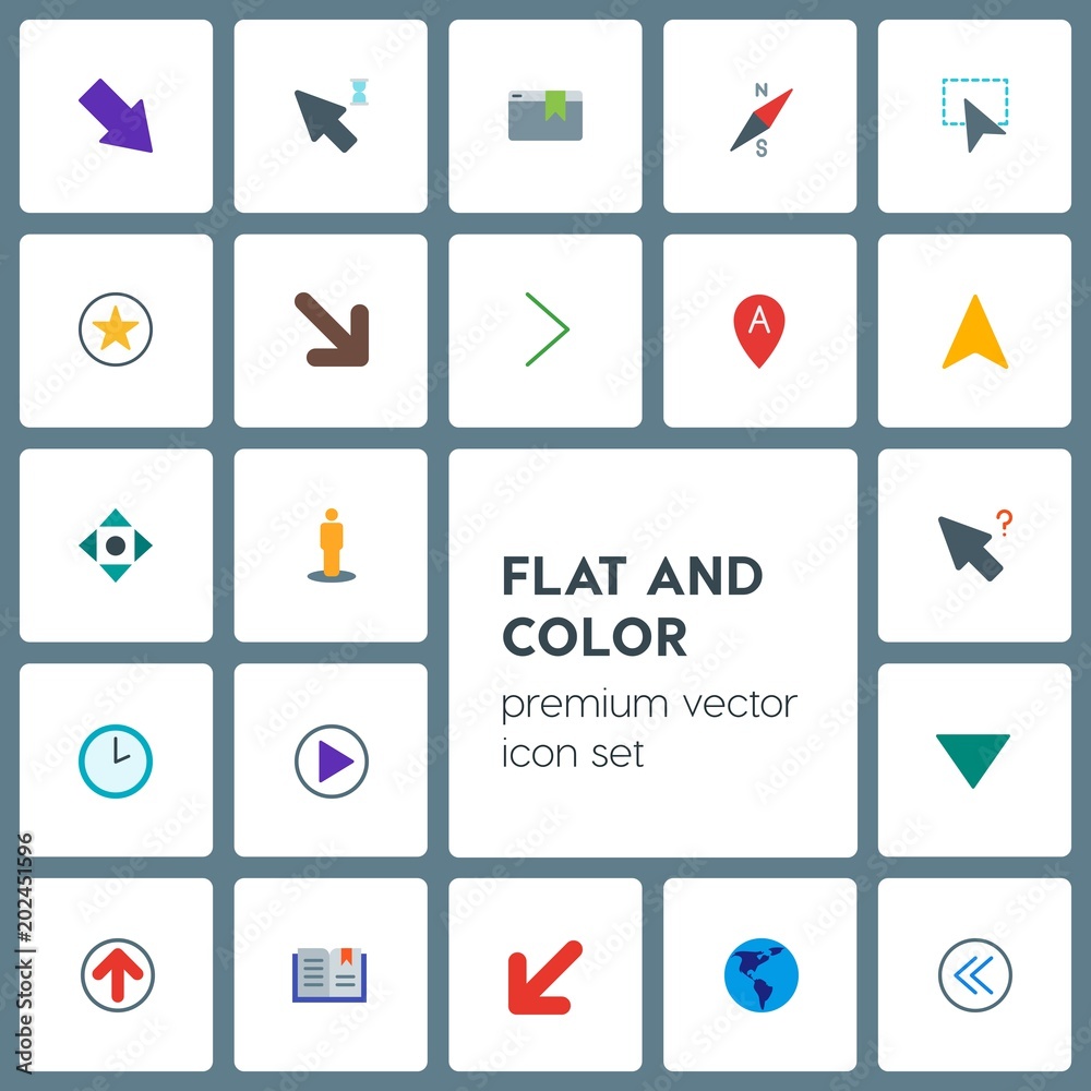 Modern Simple Set of location, arrows, cursors, bookmarks Vector flat Icons. Contains such Icons as open, map, click, location, up, web and more on grey background. Fully Editable. Pixel Perfect Modern Simple Set of location, arrows, cursors, bookmarks Vector flat Icons. Contains such Icons as open, map, click, location, up, web and more on grey background. Fully Editable. Pixel Perfect
