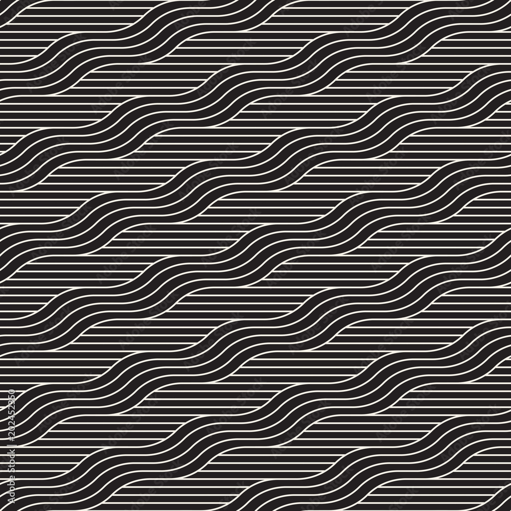 Vector seamless pattern. Modern stylish abstract texture. Repeating geometric tiles