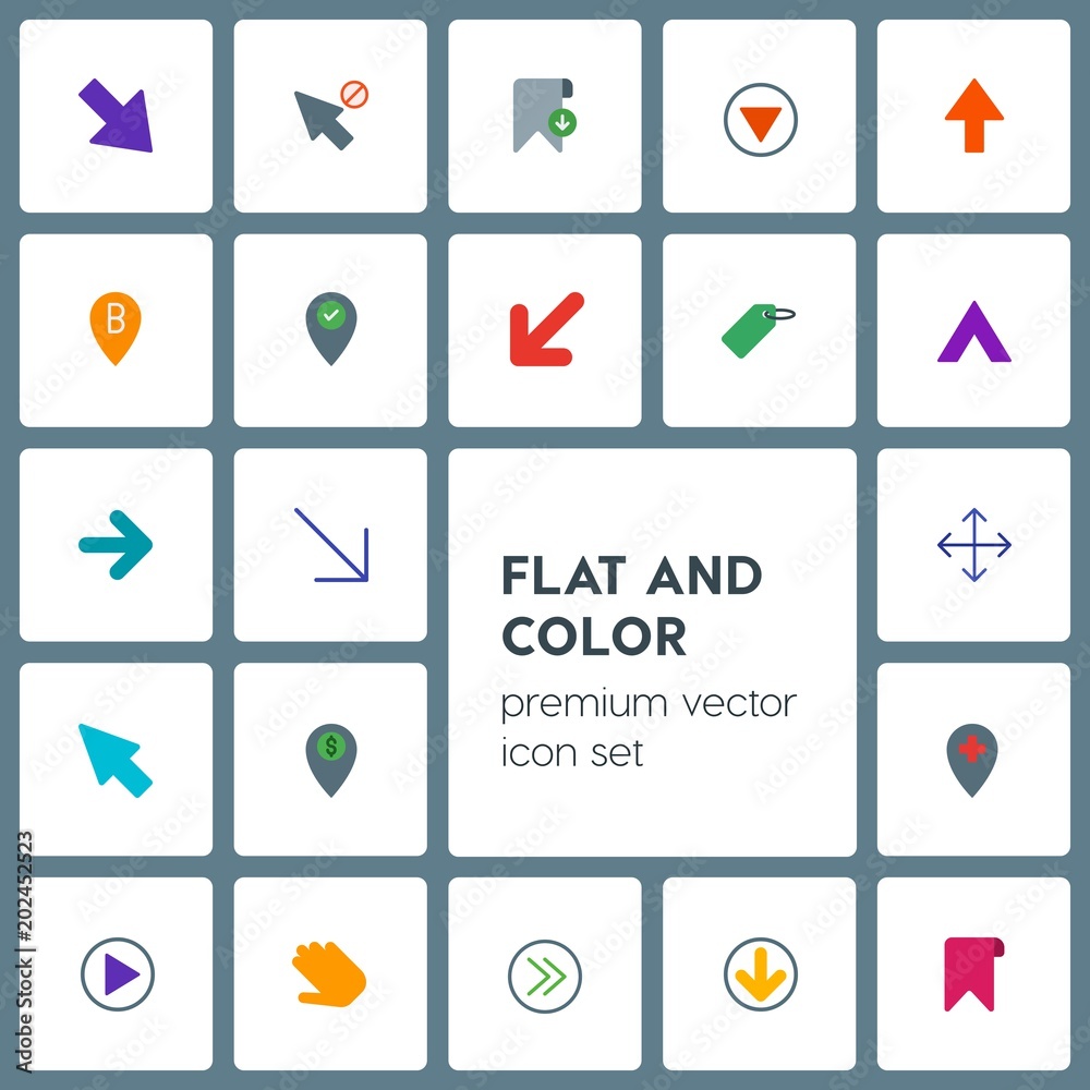 Modern Simple Set of location, arrows, cursors, bookmarks Vector flat Icons. Contains such Icons as location, web, diagonal, paper, next and more on grey background. Fully Editable. Pixel Perfect Modern Simple Set of location, arrows, cursors, bookmarks Vector flat Icons. Contains such Icons as location, web, diagonal, paper, next and more on grey background. Fully Editable. Pixel Perfect