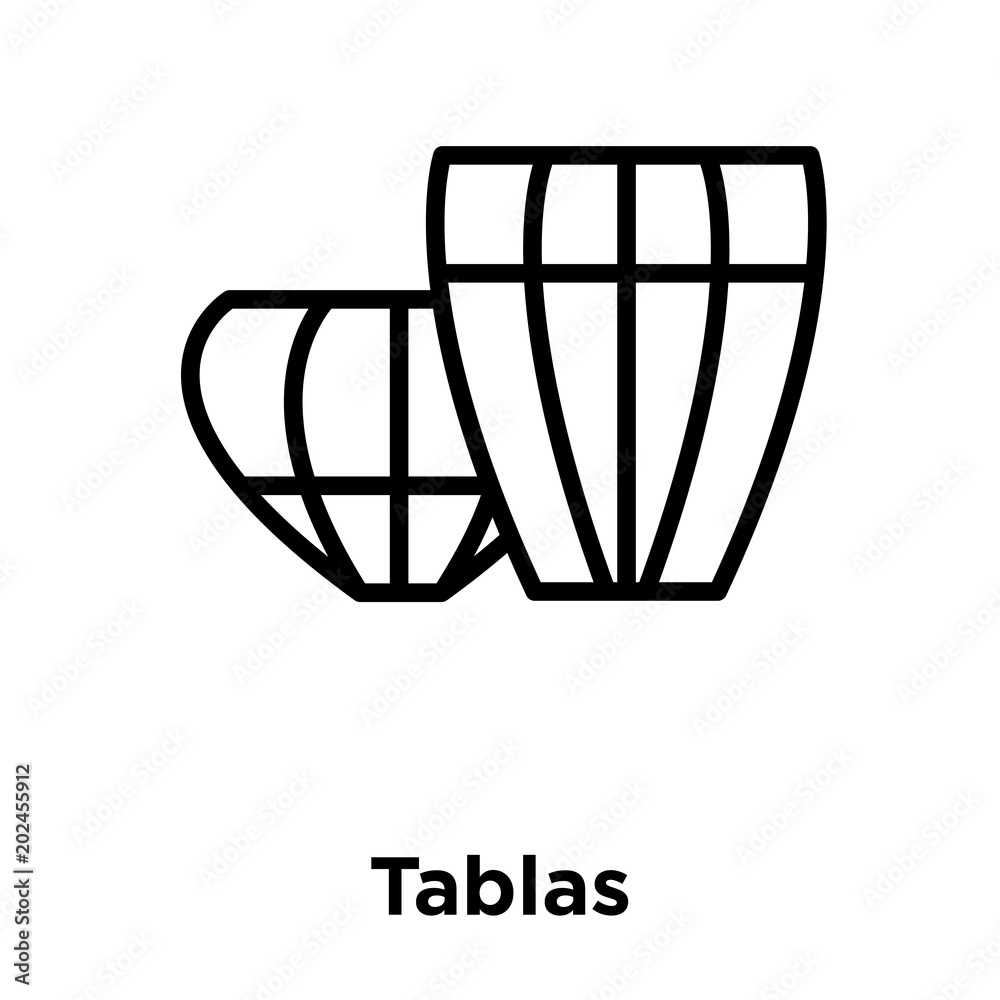 Tablas icon isolated on white background Tablas icon isolated on white background
