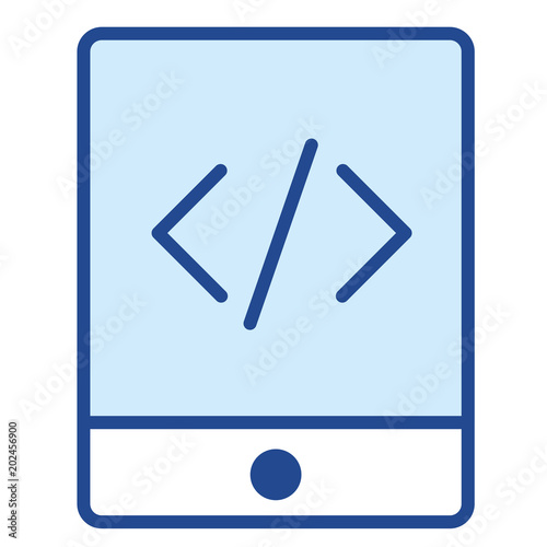 Code füür Mobile Vector Icon
