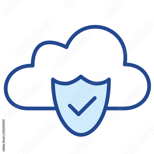 Cloud Sicherheit Vector Icon
