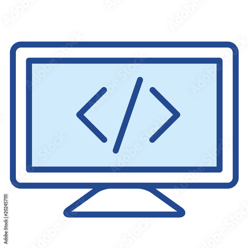 Code für Computer Vector Icon