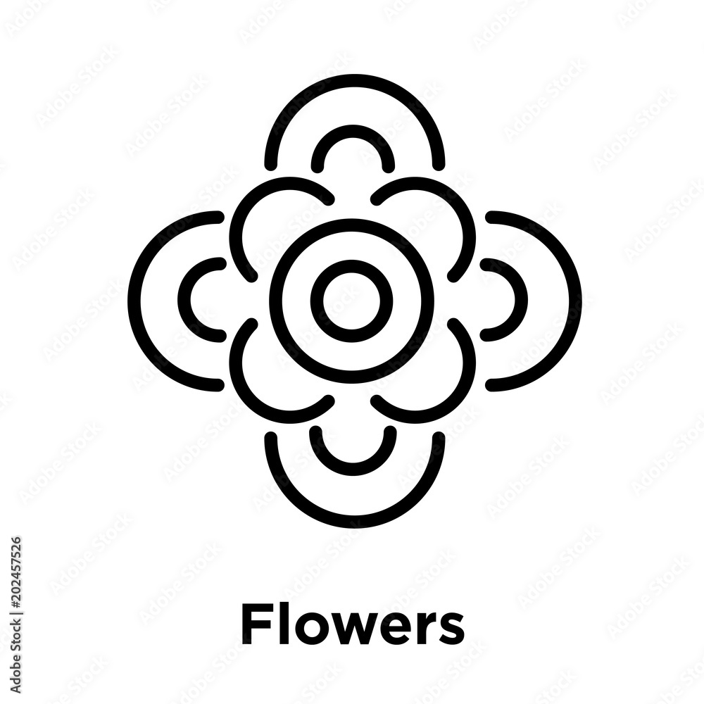 Flowers icon isolated on white background