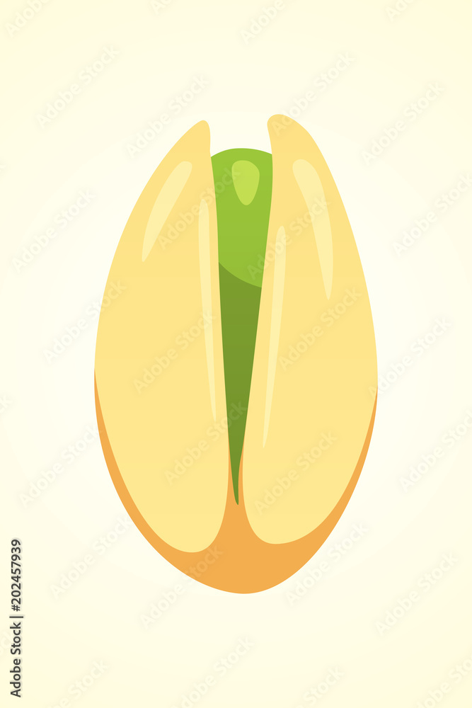 Pistachio nut vector illustration in cartoon style. Organic food. Pistachio nut vector illustration in cartoon style. Organic food.