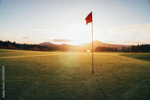 Golf Course At Sunrise