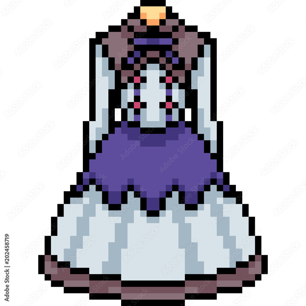 Fototapeta premium vector pixel art female dress