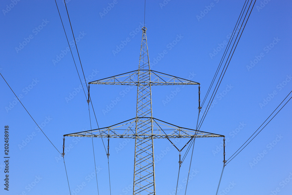 Hochspannungsleitung, 220KVLeitung StockFoto Adobe Stock