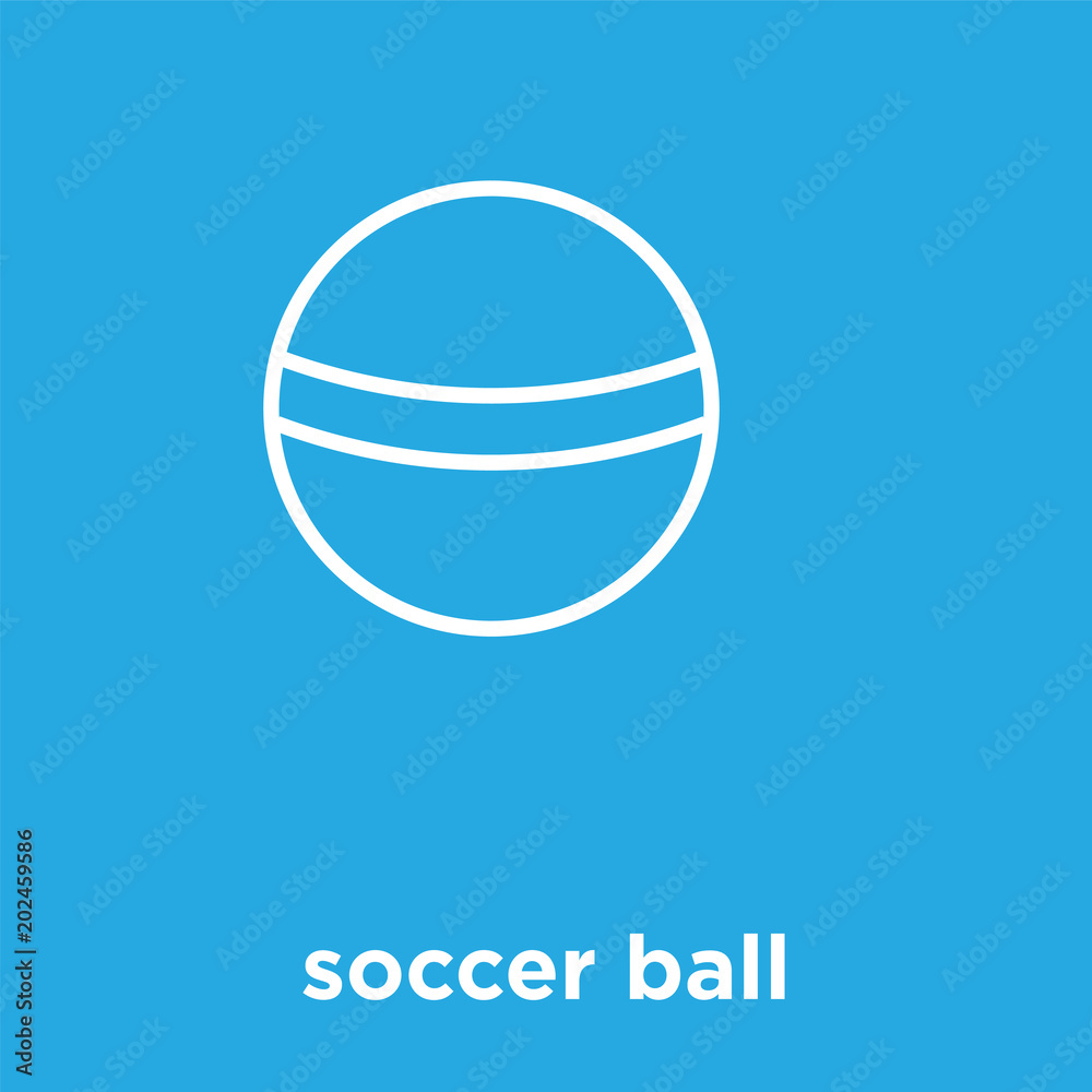 soccer ball icon isolated on blue background