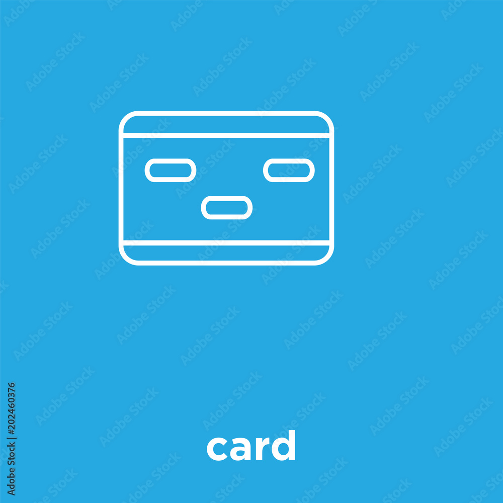 card icon isolated on blue background card icon isolated on blue background