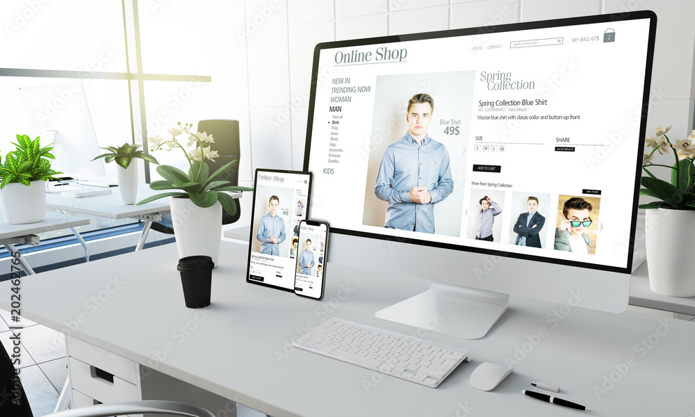 online shop devices mockup online shop devices mockup