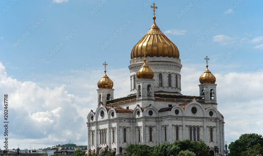 Catherdral of Christ the Saviour in Moscow, Russia.