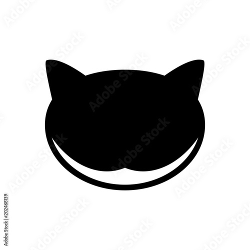 Cheshire Cat, icon. Abstract concept. Vector illustration on white background.