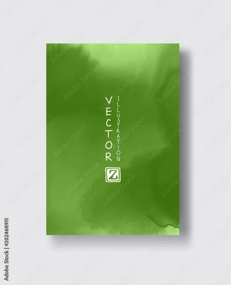 Elegant brochure template design ink brush element Elegant brochure template design ink brush element