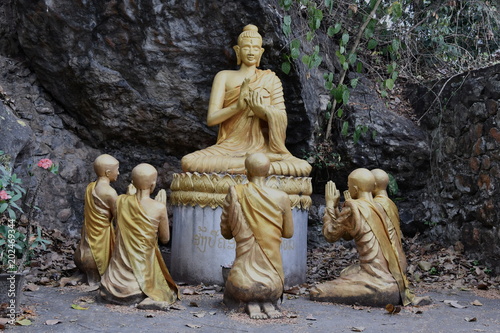 Budha statue in Luang Prabang  Mount Phousi
