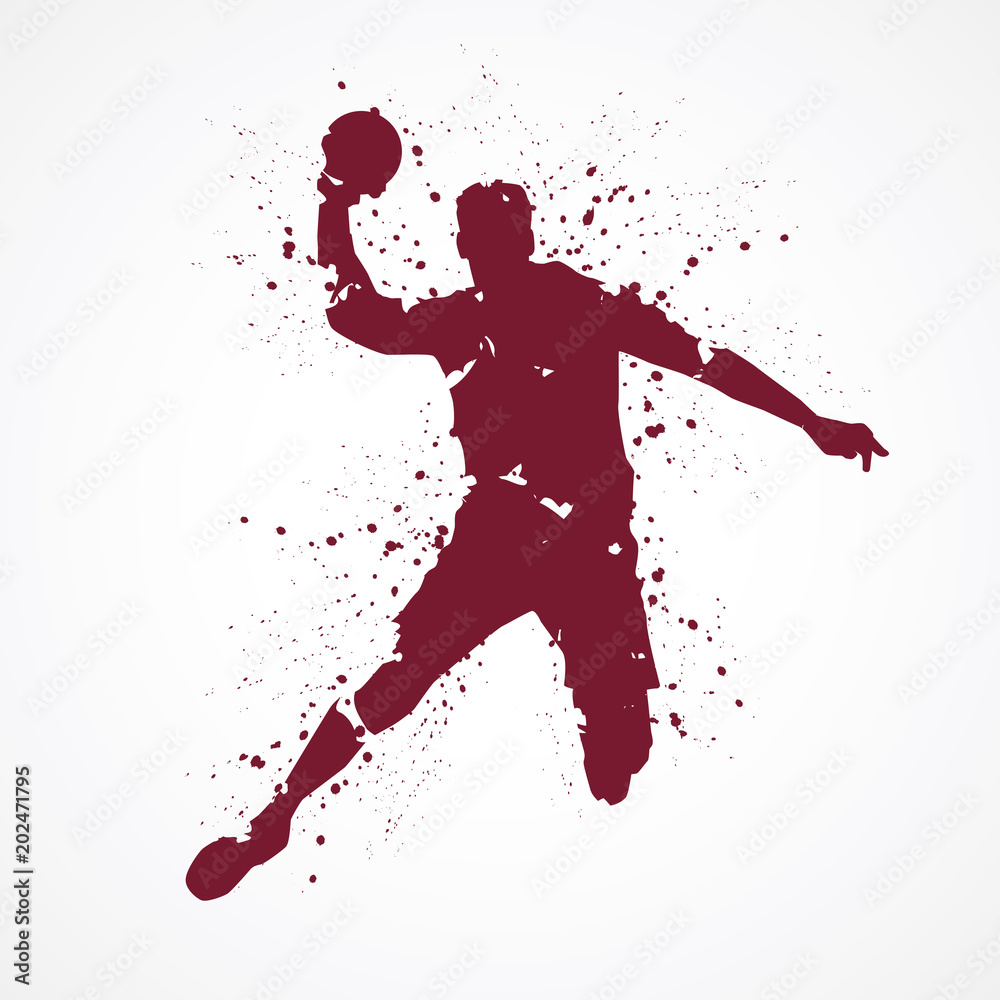 Handball-tâches rouges Foto, Poster, Wandbilder bei EuroPosters