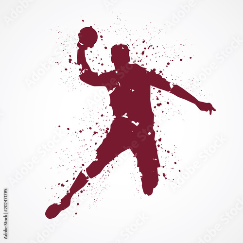 Fotografie, Obraz Handball-tâches rouges