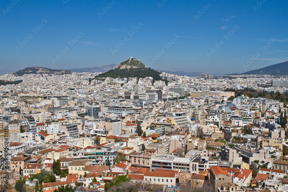 Athens Cityscape day View. Athens Greece